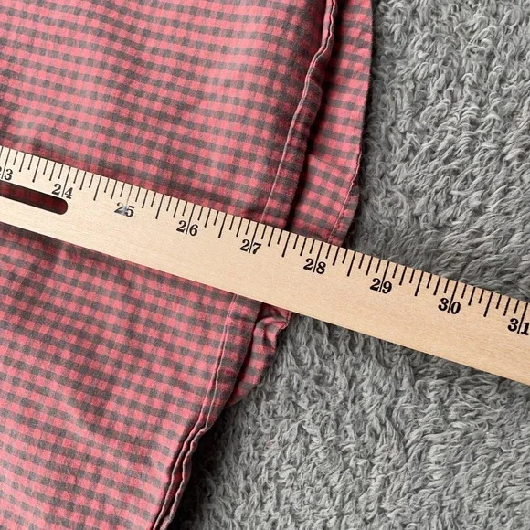 J Crew Shirt Mens XL Red Gray Gingham Check Button Down Cotton Preppy Casual - Picture 7 of 11